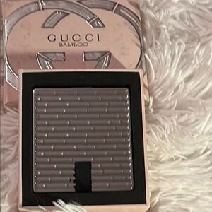 Gucci Silver Bamboo Mirror Limited Edition in box plastic cover still on mirror